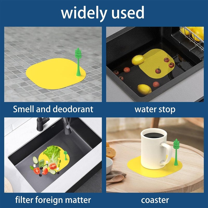 woobles 2 Pcs Bathtub Stopper Cover Silicone,Suction Cup Tub Stopper Bathtub Drain Cover Hair Catcher | Silicone Bath Tub Stopper for Shower Bathroom Kitchen Sink - Image 3